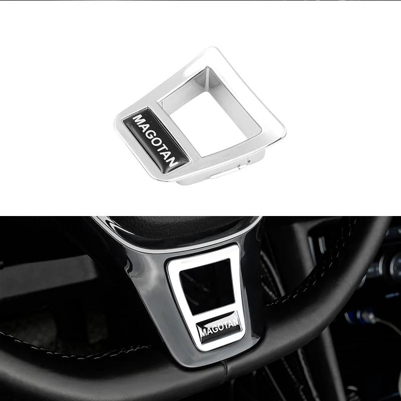 2025 Hot 1Pcs ABS Car Steering Wheel Trim Stickers R Logo Accessories For Volkswagen GTI R-Line Polo Golf Passat Scirocco Beetle
