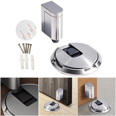 Mechanical Floor Door Stopper No Drilling Door Stopper Holder Height-Adjustable Door Stopper with Screws & Adhesive Pad for Home