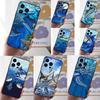 Blue Marlin Painting Phone Case For iPhone 16 15 14 Plus 13 12 11 Pro Max Mini X XR XS Max 7 8 Soft Cover