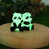 5-20Pcs Cute Resin Panda Glow-In-The-Dark Toys Diy Car Ornaments Handmade Micro Landscape Pendants Three-Dimensional Night Light
