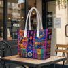 Bohemian Tote Bag Colorful Ethnic Pattern Large Capacity Shoulder Bag for Daily Shopping Travel Street Style Fashion Handbag