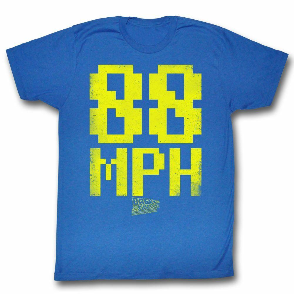 Back to the Future 88  MPH Royal Adult T-Shirt XXXXL