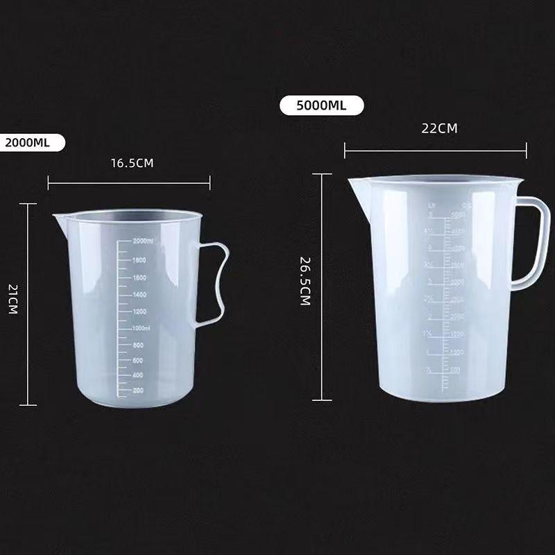 5000 ml Messbecher mit Graduierung und Deckel – Komplettes Set für Milchtee-Shops und den Heimgebrauch
