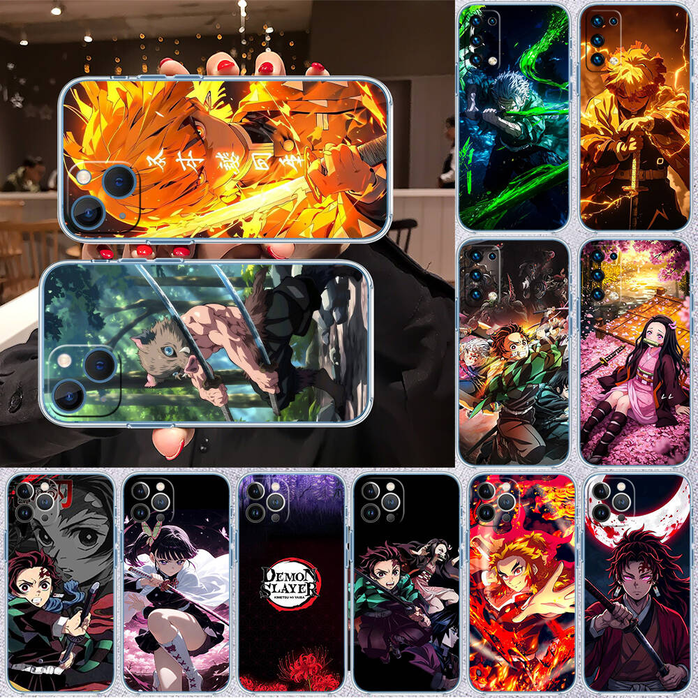 Anime Demon Slayer Case for Motorola G10 G20 G04 E30 E40 E22 E20 E13 E15 G22 G23 G05 G75 G35 G55 E22S E7 G6 G7 G8 G9 Plus Power Play