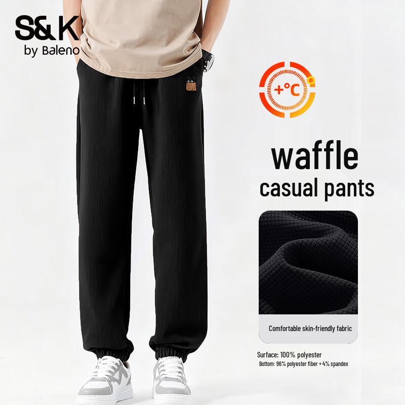 

Baleno S&K Series Men s Waffle Knit Jogger Pants L