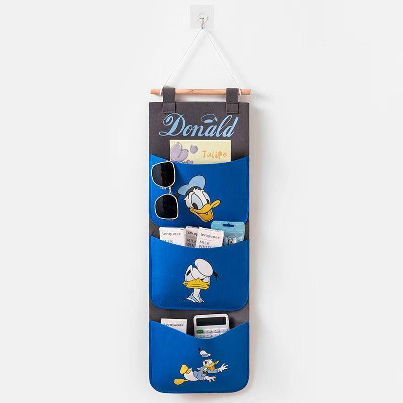 Mickey Mouse Felt Wall Organizer With Multiple Pockets For Kids Room Storage