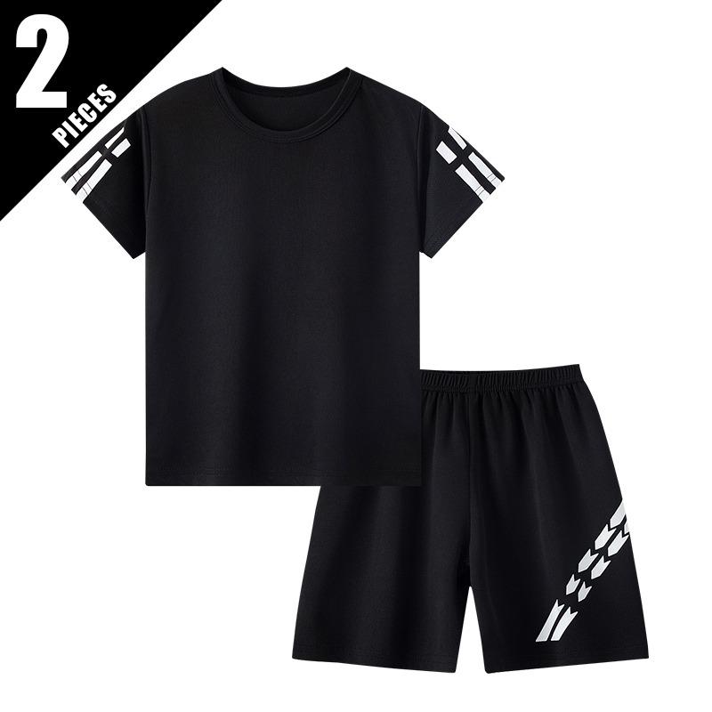 Summer 2025 Bestseller Youthful and Energetic Street Casual Fashion 3D Letter Pattern Printed Comfortable Children's Set