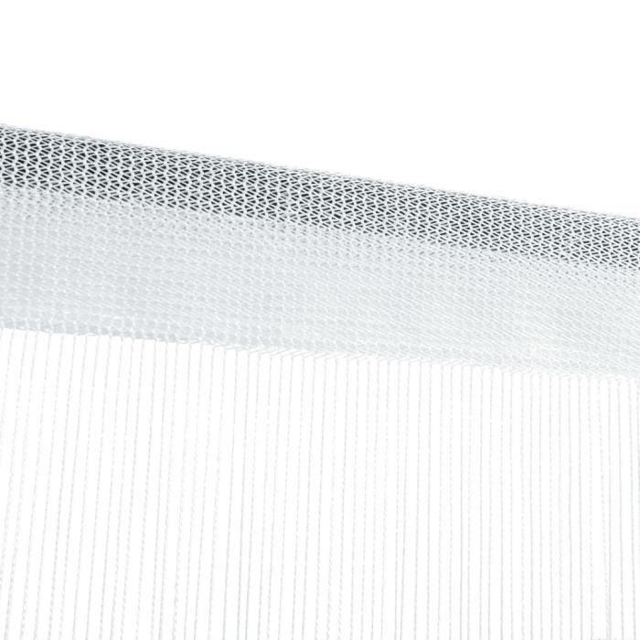 VidaXL Rideau en fils 2 pcs 100 x 250 cm Blanc