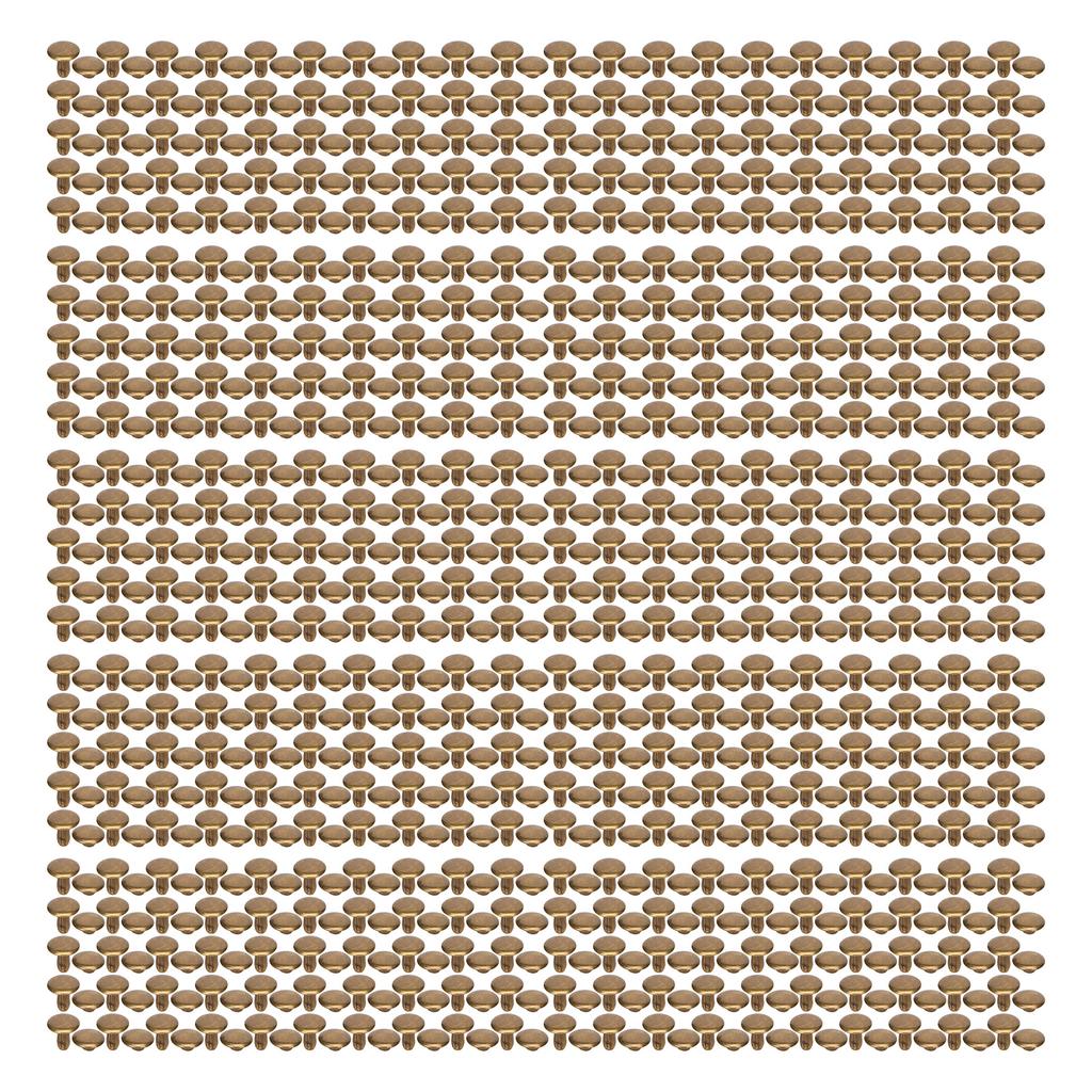 500 Sets Leather Rivets 8x8mm Electroplating Process High Hardness Iron   Double Sided Rivets for Hat Clothing