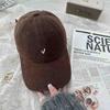 New Vintage Washable Cotton Baseball Cap Unisex Face Slimming Wide Brim Embroidered Duckbill Cap Simple Design