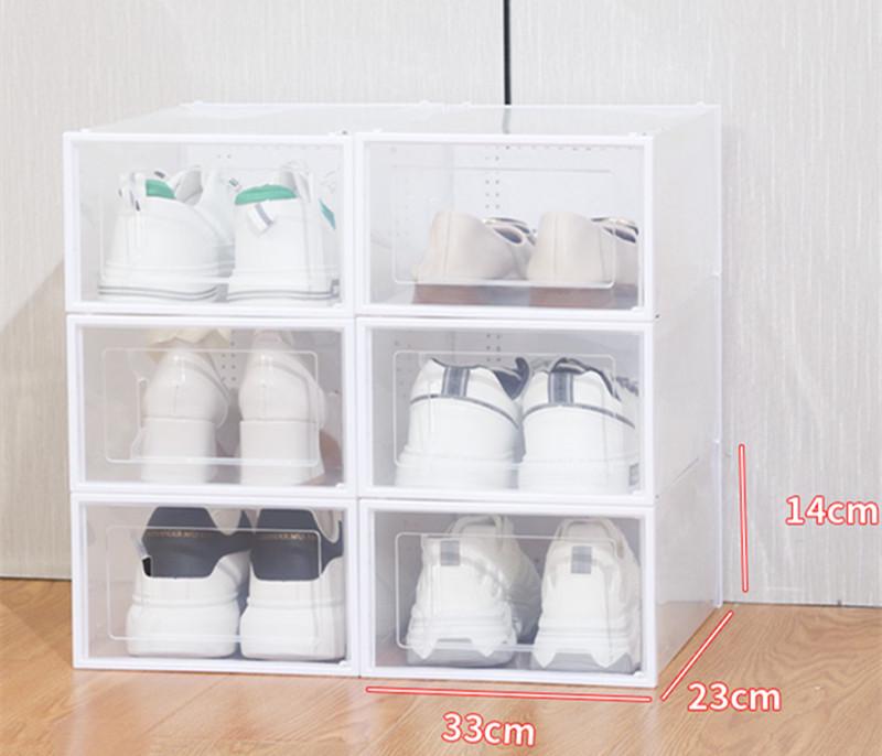 Transparent Dustproof Shoe Storage Box with Moistureproof Shoe Rack for Home