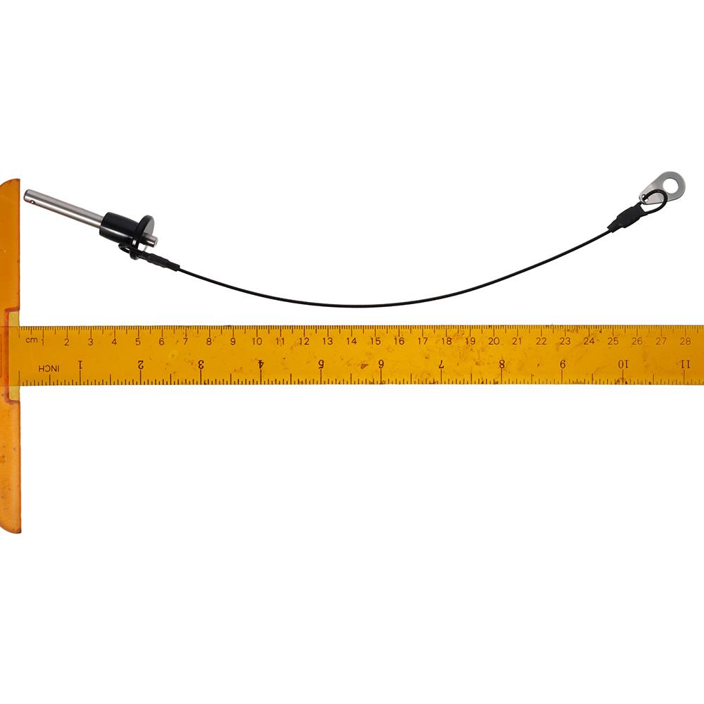 Pini cu blocare cu bilă, Oțel inoxidabil, Buton de apăsare pentru prindere, Pin de blocare cu eliberare rapidă cu sârmă de 25 cm