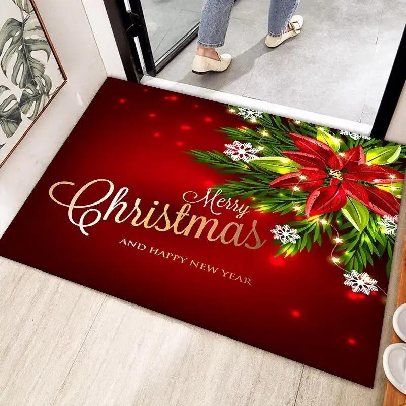 Weihnachts-Foyer-Anti-Rutsch-Matten Kaffeetisch-Matten Badezimmer- und Schlafzimmer-Anti-Rutsch-Teppiche und -Läufer und Familienparty-Dekorationen