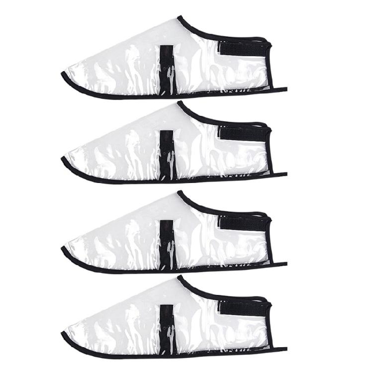 2 пары бахил с удобным захватом для быстрого надевания, защищающих обувь от грязи, влаги и мусора. Удобные small