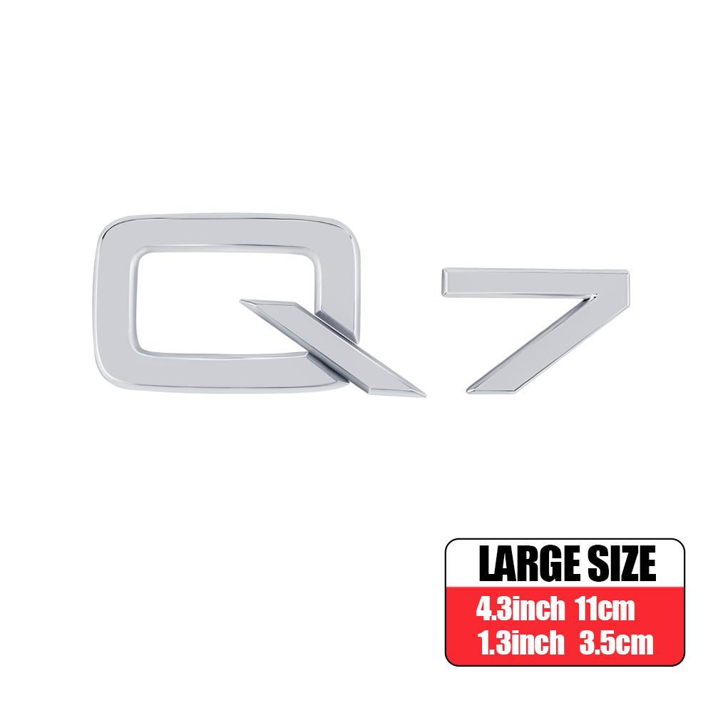 Q8 Car Body Rear Trunk Emblem Sticker Letters Auto Tail Badge Decal For A8 Q3 Q5 Q7 A4L A6L A8L  A4 B8 B6 B7 B9 8P 8V QUATTRO RS3