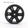 4Pcs 5.2CM Quality Metal Car Model Wheel Rims Hub High Strength for 1Celsius10 RC (black)