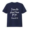 Inspirational I Know the Plans Scripture Christian Design Womens T Shirt Black vintage Washed Soft designer clothes Comfortable