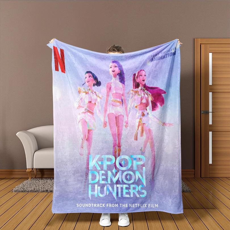 K-P Men'S Picture Girl Group Witch Hunter Group Peripheral Printing Blanket Flannel Comfortable Soft Blanket, Welfare Blanket, Gift Blanket
