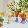 Handmade Glass Wine Glass Vintage Ice Cream Cereal Bowl Glasses Goblet Glass Cup Drinkware Barware Champagne Glasses