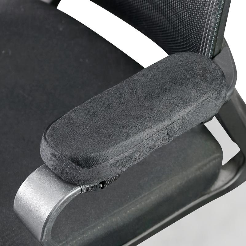 2pcs Office Chair Armrest Cushions - Ergonomic Elbow Pillows with Breathable Perforated Design, Adjustable Straps & Soft Padding