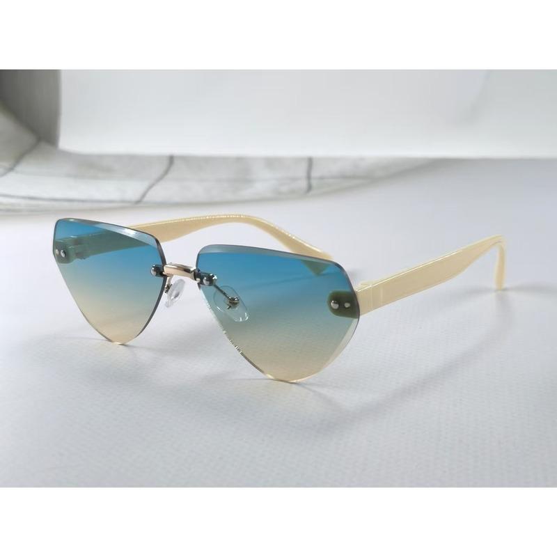 New Children's Sunglasses Fashion Frameless Irregular Personality Trend Dopamine Color Ocean Lens Cross 26016
