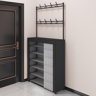 Multi-layer Dustproof Shoe & Hat Rack: Floor-standing Coat Rack & Storage Shelf for Living Room or Entryway