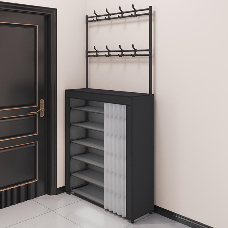 Multi-layer Dustproof Shoe & Hat Rack: Floor-standing Coat Rack & Storage Shelf for Living Room or Entryway