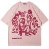 Y2K Street Hip Hop Pattern Harajuku Cartoon Print Men's and Women's Fashion Casual Cotton T-shirt