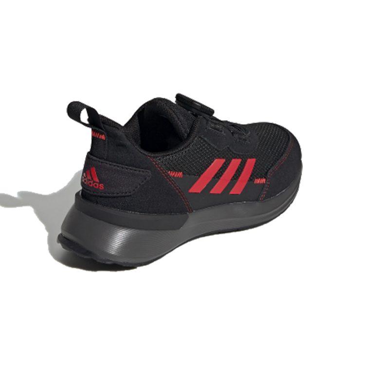 adidas Rapidarun Boa Amortiguación Caña Baja Zapatillas de Running para Niños Negro Rojo Niños de 3 a 7 Años FU7314