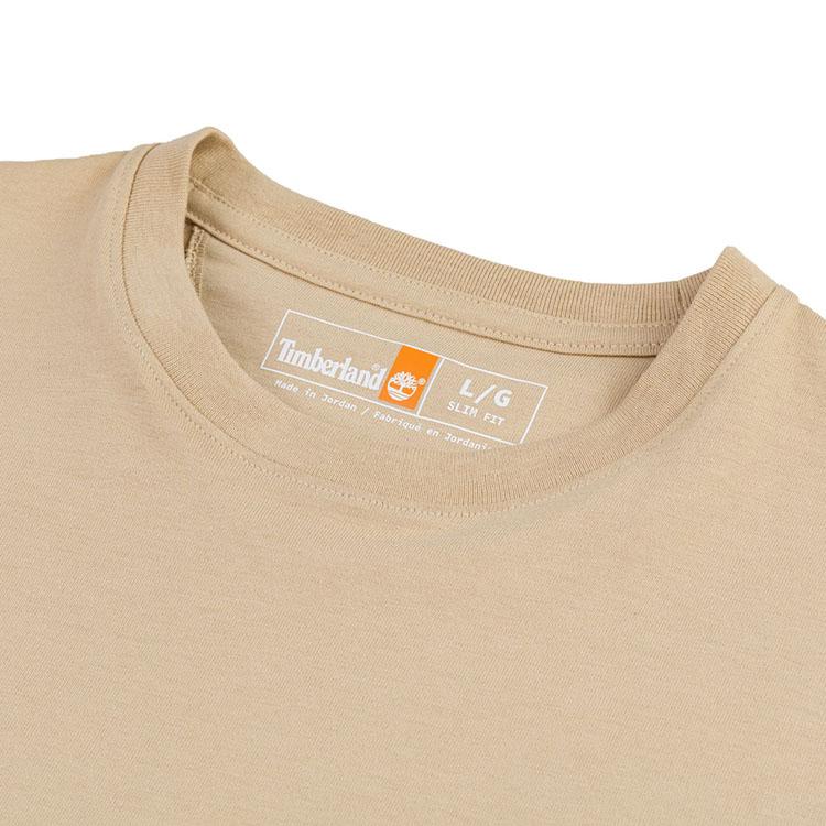 Timberland Logo Design Casual Breathable Slim Fit Short Sleeve T-Shirt Men Tops Earth-Tone A2EKJY94