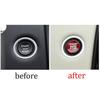 For Range Rover Evoque 12-19 Red Carbon Fiber Start Button Ignition Switch Trim