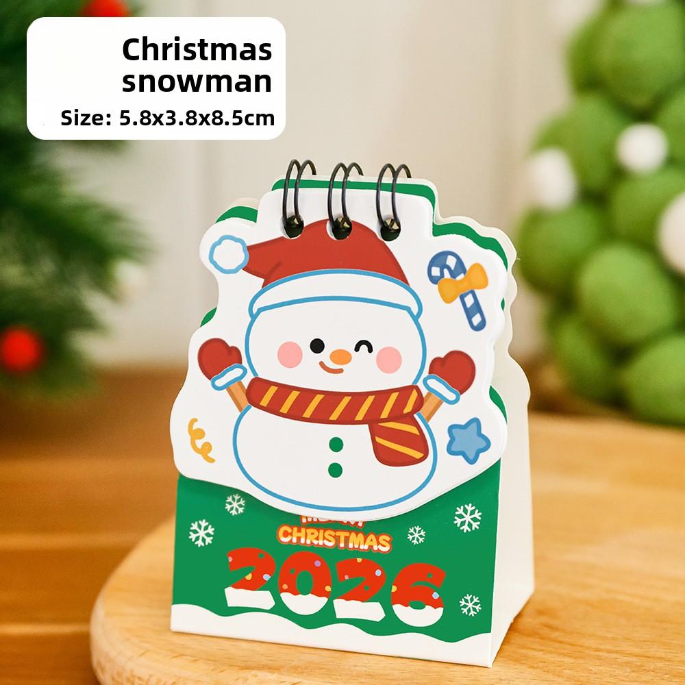 

Christmas DouDou Mini Calendar Student Cartoon Mini Calendar Cute Decorative Item Christmas Gift Christmas Snowman