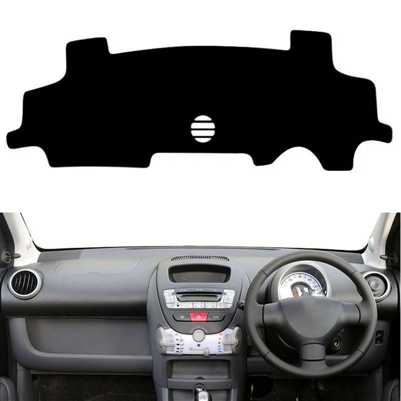 Car Dashboard Cover Dash Mat For Peugeot 107 Citroen C1 Toyota Aygo 2005-2014 Dashmat Center Console Carpet Cushion Auto Styling