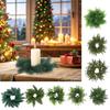 Norfolk Pine Garland Artificial Snow Pine Garland for Christmas Home Table Centerpieces Christmas Candle Rings Wreath