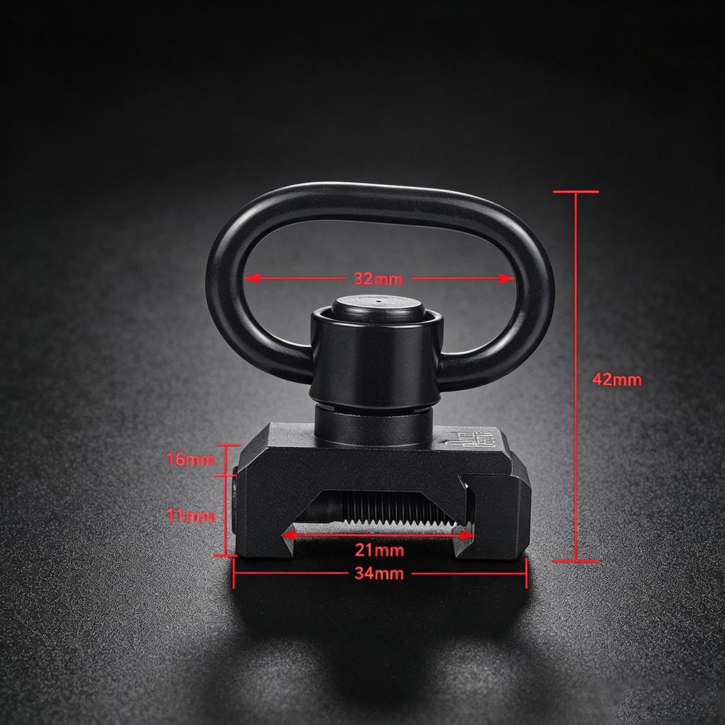 Daniel Defense Strap Buckle DD Sling Mount QD Sling Attachment Mount Quick-Release Buckle 20mm Rail, M4/M16/416 MK18 Accessories