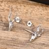 Vnox Gothic Goat Earrings for Men Boy,  Punk Rock Metal Goat Head Skull Skeleton Stud Earrings, Cool Unisex Ear Jewelry