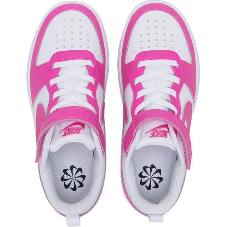 Nike Court Borough Low 2 Weiß Rosa Kinder Freizeitschuhe DV5457-123