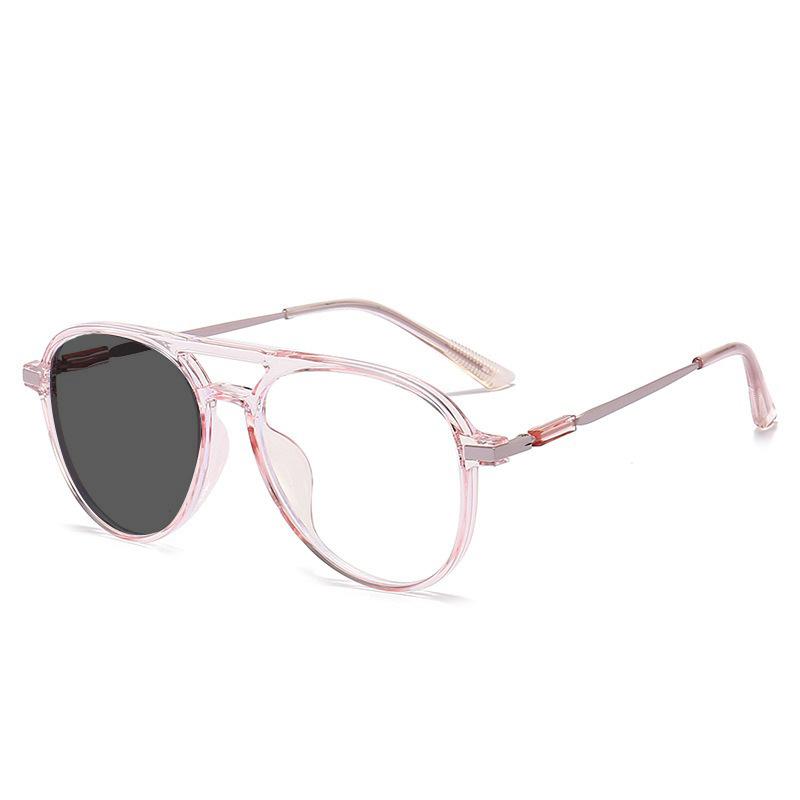 Anti Blue Light Toad Frame Photochromic Myopia Glasses Fashion Trend Near Sight Eyeglasses Lady and Gentleman 0 To -4.0
