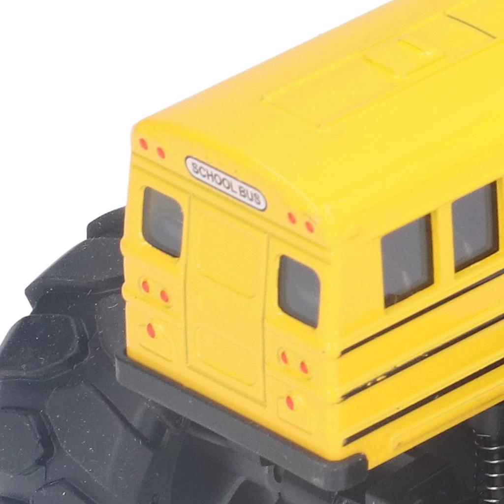 School Bus Model Toy, 1:43 Scale Alloy Body School Bus Pull Back Tall Toy