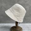 Japanese Simple Daily Versatile Bubble Plaid Pattern Front Big Rear Small Edge Foldable Bucket Hat Women'S Basin Hat