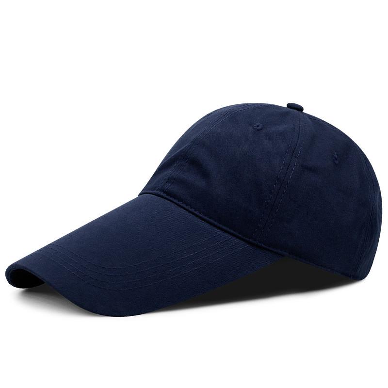 Baseball Cap For Men With Extended Brim Cotton Sunshade Outdoor Sun Protection Casual Style