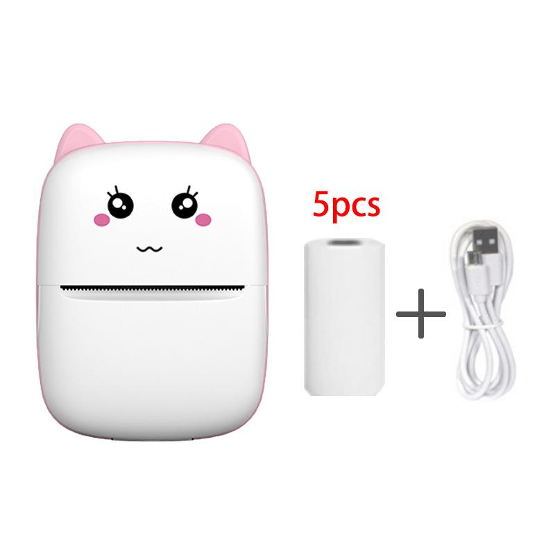 Portable Thermal Printer MINI Wirelessly BT 203dpi Photo Label Memo Wrong Question Printing With USB Cable Imprimante Portable