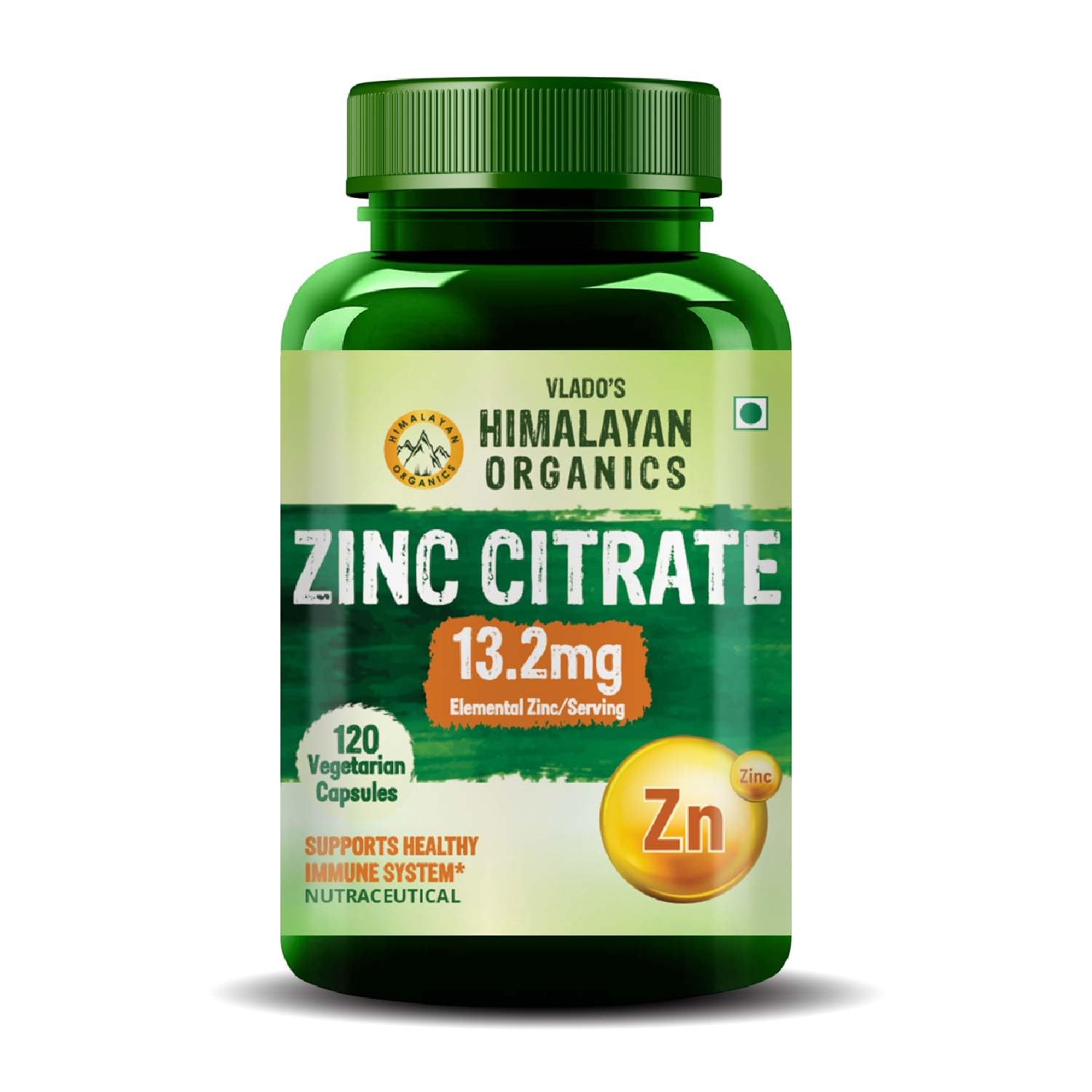 

Vlado’s Himalayan Organics Zinc Citrate Supplement 13.2 Mg 120 Veg Capsules Support Immunity and Iron Absorption