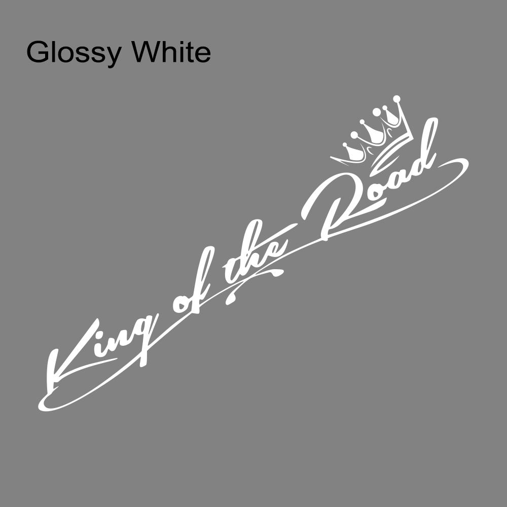 King of the Road Slogan Car Sticker Car Front Rear Windshield Self-Adhesive Vinyl Decal Waterproof Auto Decoration Accessories