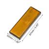 uxcell Safety Spoke Reflective Stick Adhesive Reflector Gate Post for Car Trailer Motorcycle Truck Boat Bicycle Bike Rectangle Orange 6pcs