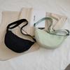 Nylon Messenger Bag Women's New Trendy Dumpling Bag Lightweight Small Satchel Underarm Bag Simple Shoulder Canvas Bag