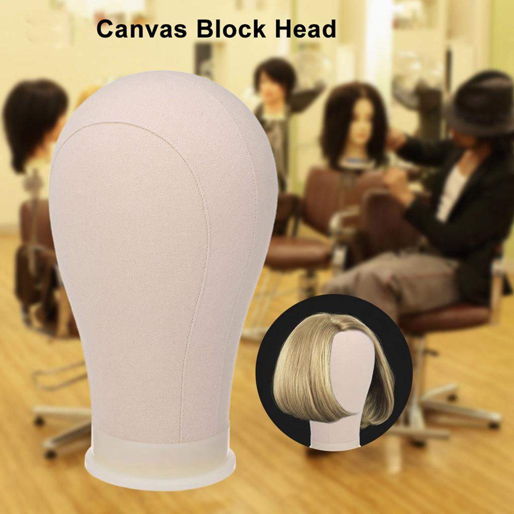 Bestauty Canvas Block Head Mannequin Head Wig Display Styling Head Manikin Canvas Head