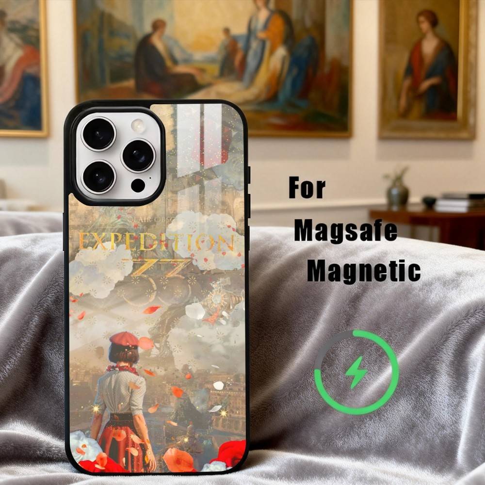 Game Clair O-Obscur Expedition 33 Phone Case For iPhone17,16,15,14,13,12,11 Plus,Pro Max Magnetic For Magsafe Wireless Charging