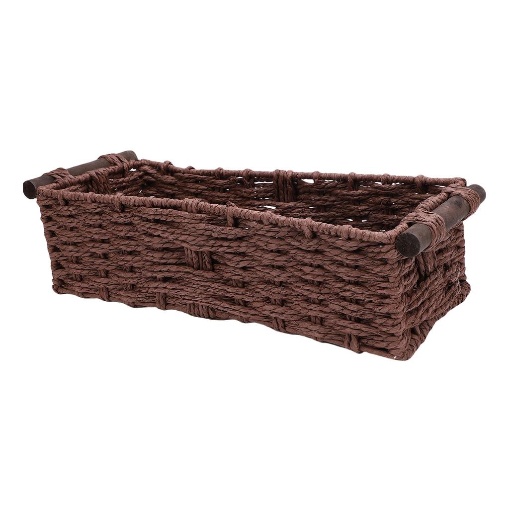 Aufbewahrungskorb aus Papierseil Handgeflochten Dekorativer Aufbewahrungskorb Toilettentank-Aufsatz Papierkorb für Regale Arbeitsplatte