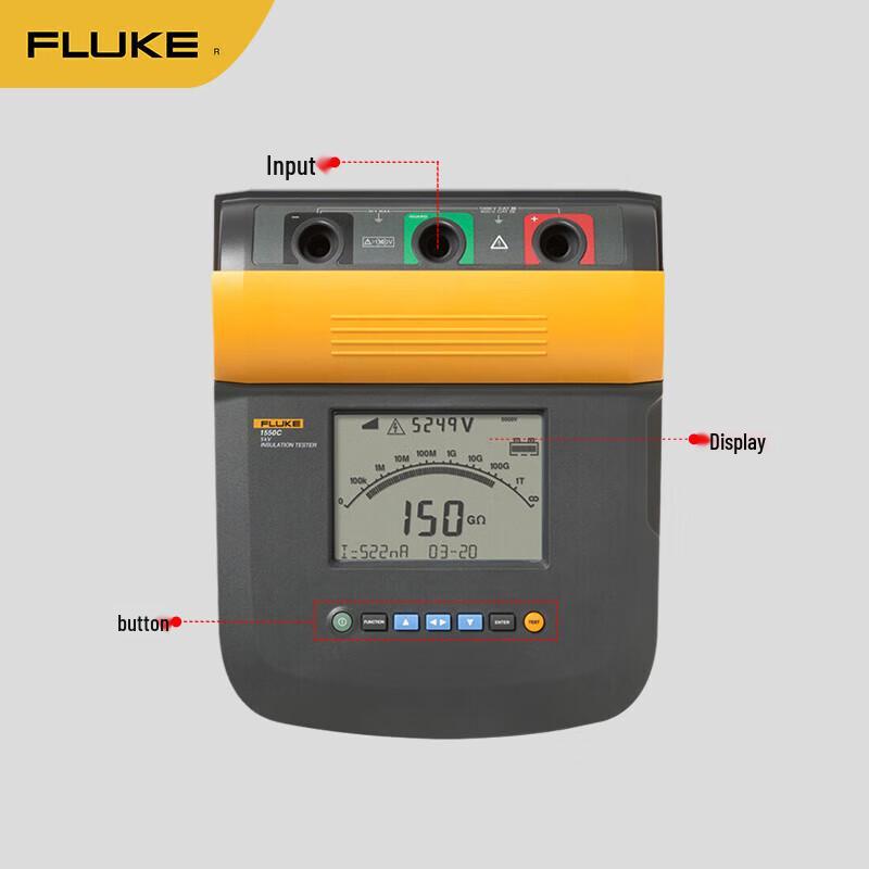 Fluke 1550C/FC 5000V Bluetooth Digital Insulation Tester (CN Version)
